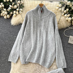Turtleneck Knitwear & Trousers Casual 2Pcs