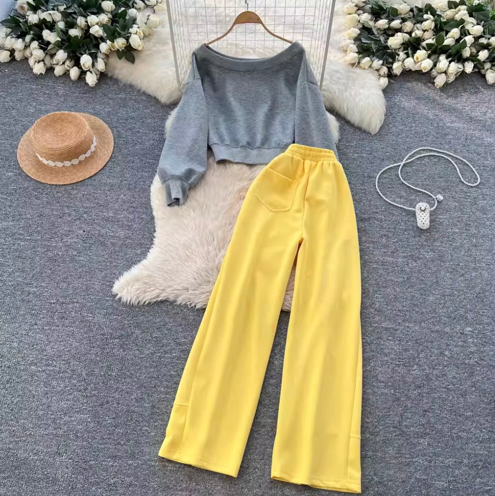 Print Sweatshirt & Trousers Sportswear 2Pcs