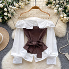 Faux Two-pieces Knotted Top