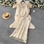Sweetie Embroidered Cardigan & Skirt 2Pcs