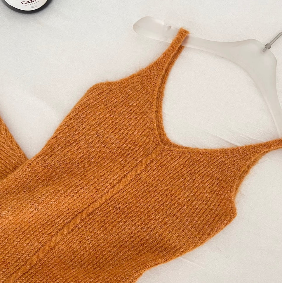 Cardigan & Slip Dress & Ribbon Knitted 3Pcs