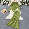 Asymmetric Knitwear & Skirt Knit 2Pcs