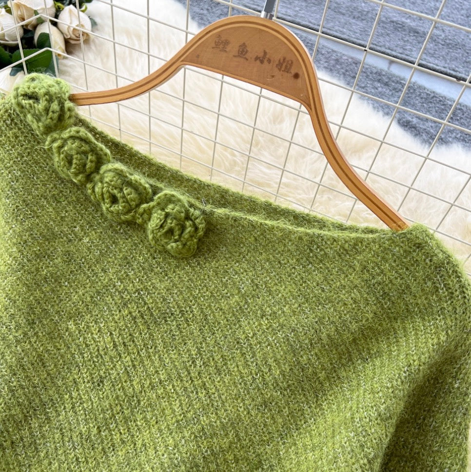 Asymmetric Knitwear & Skirt Knit 2Pcs