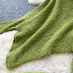 Asymmetric Knitwear & Skirt Knit 2Pcs