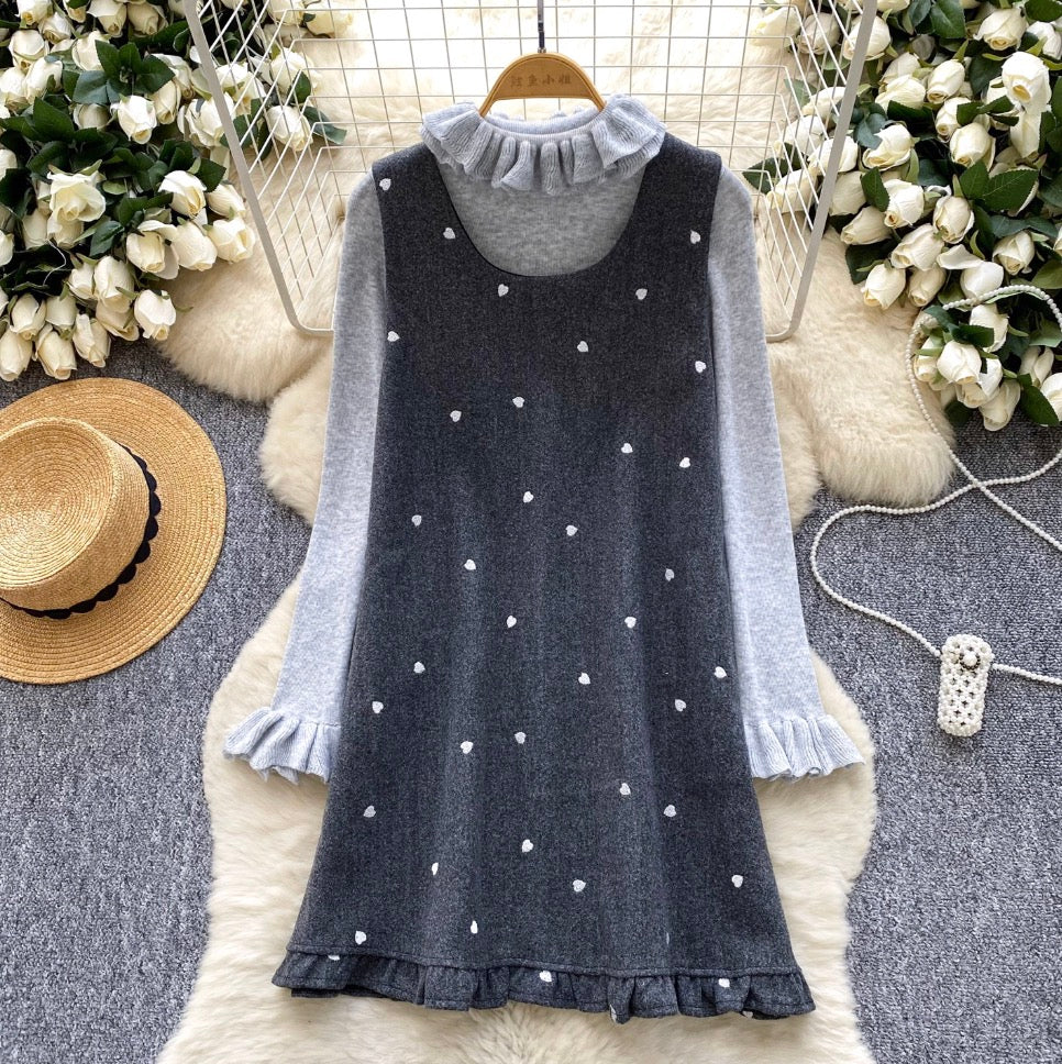 Sweetie Sweater & Polka-dot Dress 2Pcs