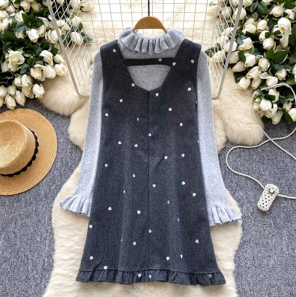 Sweetie Sweater & Polka-dot Dress 2Pcs