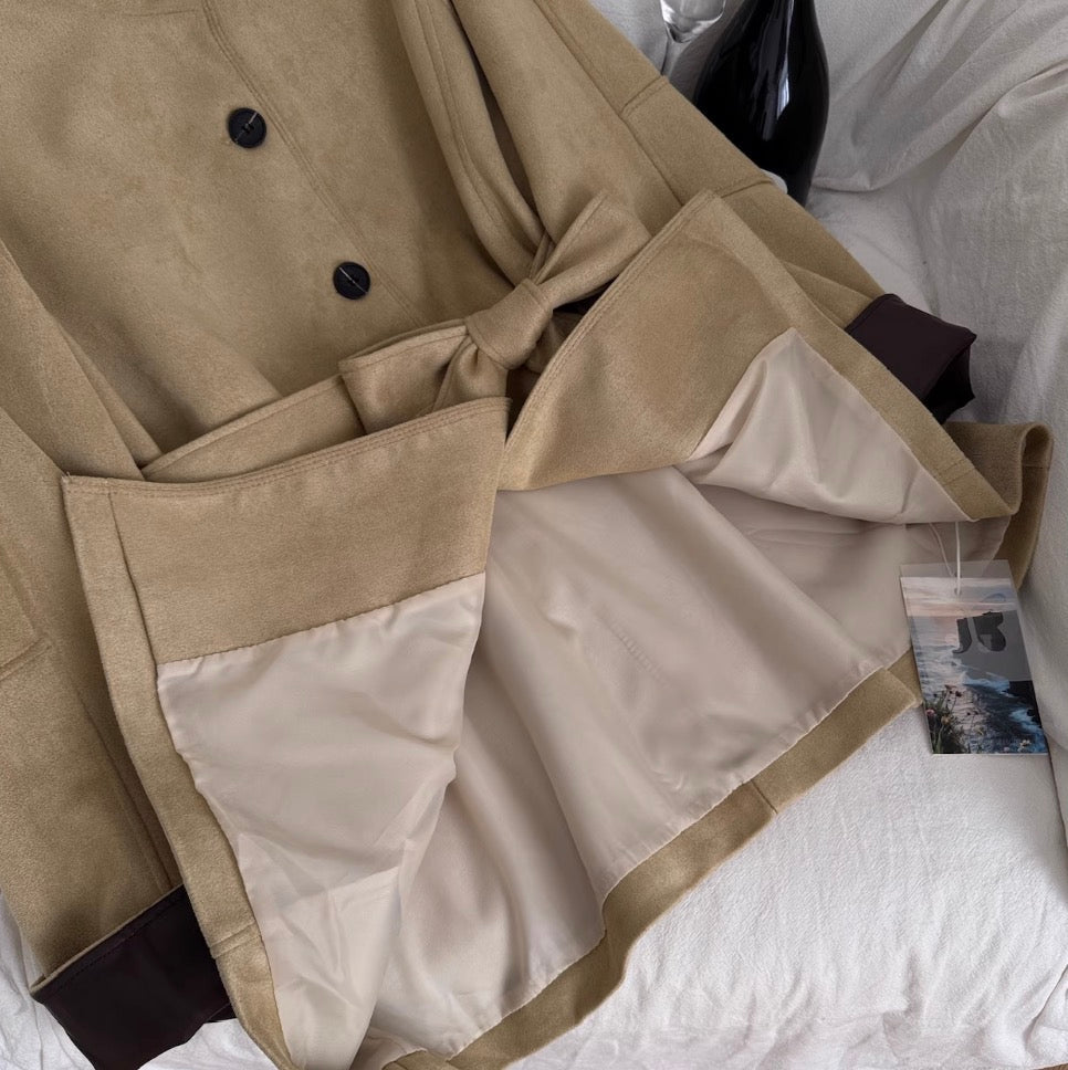 Vintage Stand Collar Trench Coat