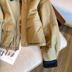 Polo Collar Color-blocking Jacket