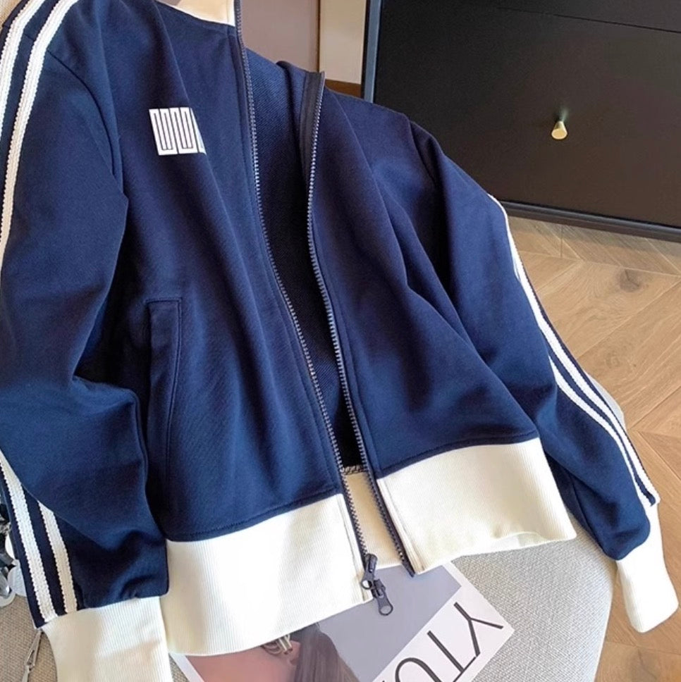 Color-blocking Patchwork Baseball Jacket