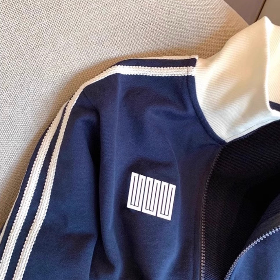 Color-blocking Patchwork Baseball Jacket