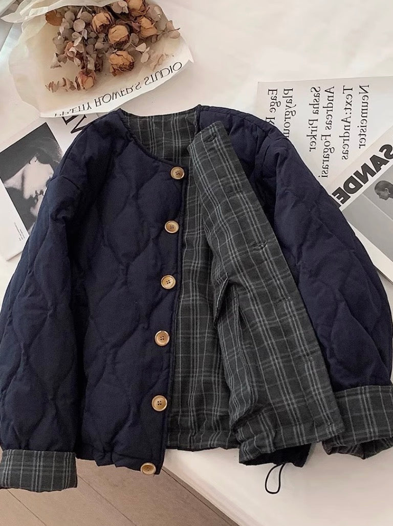 Niche Quilted Patchwork Cotton Jacket