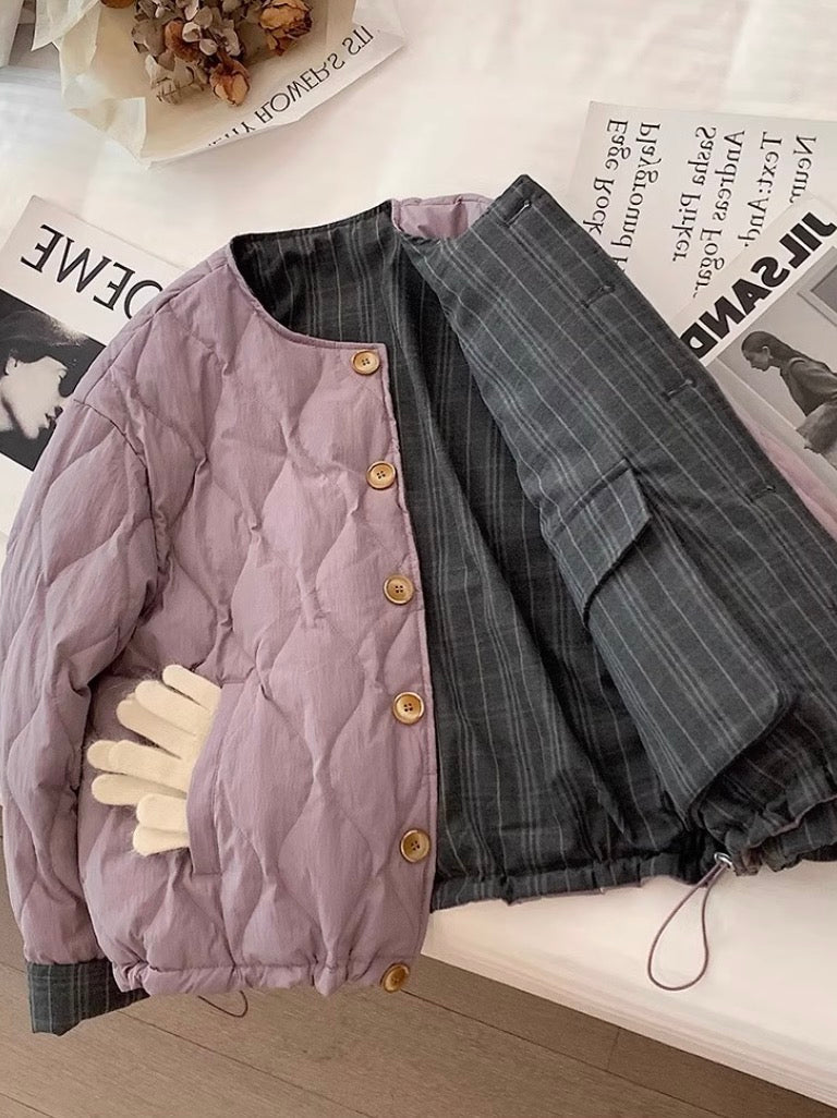 Niche Quilted Patchwork Cotton Jacket