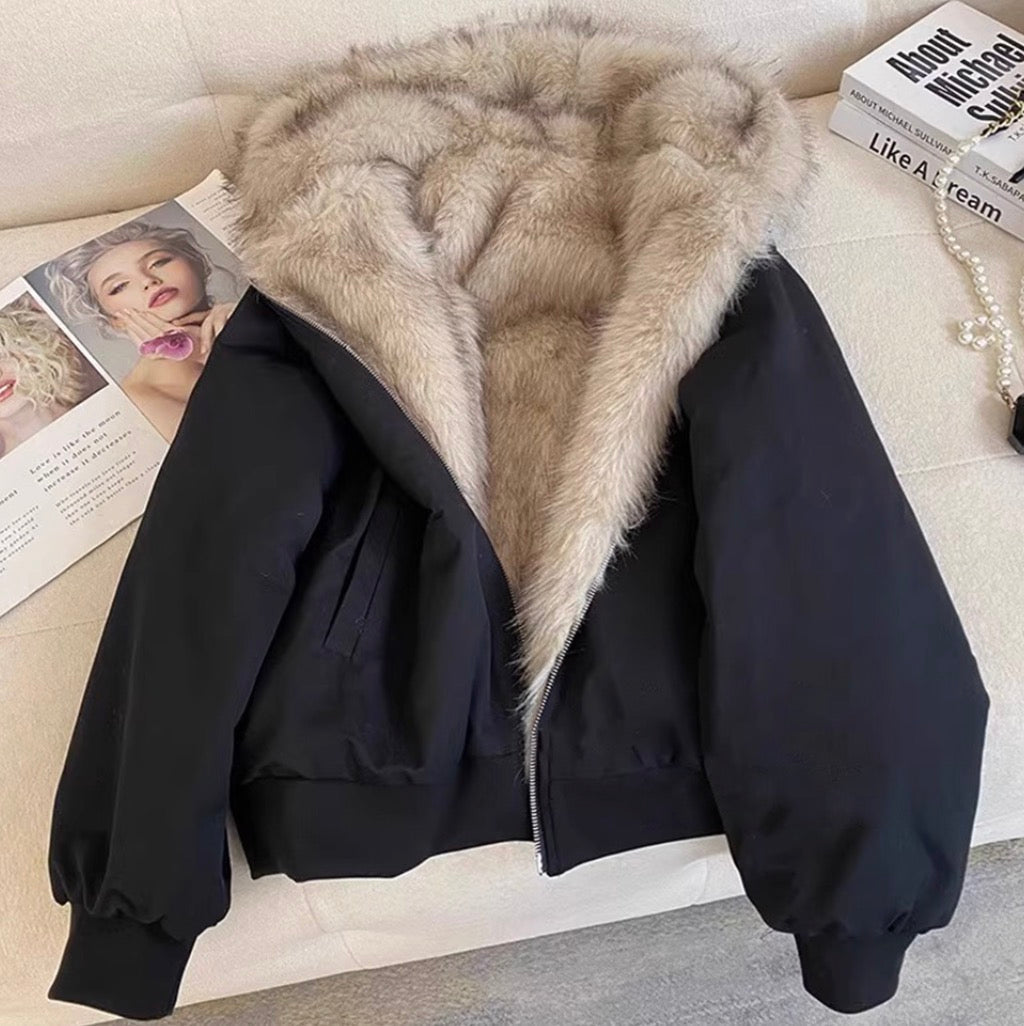 Thermal Thickened Furry Cotton Jacket