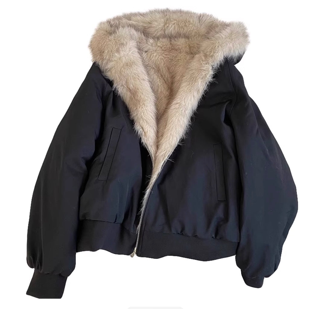 Thermal Thickened Furry Cotton Jacket
