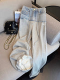 Chic Ripped Patchwork Jeans