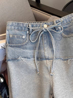 Chic Ripped Patchwork Jeans