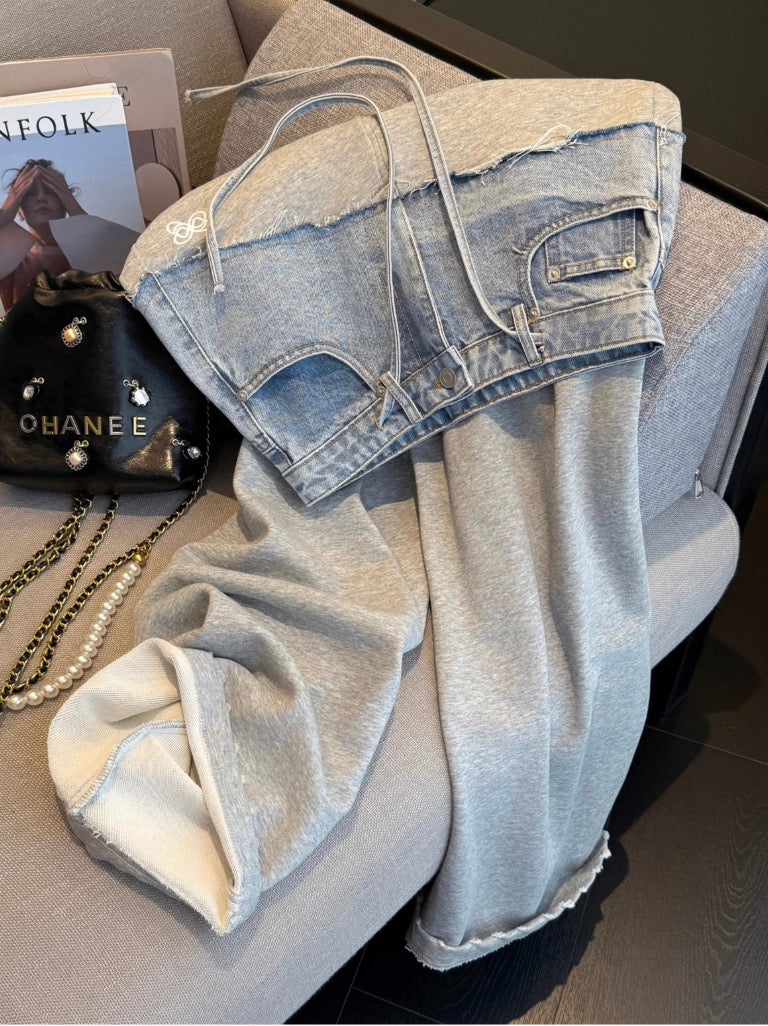 Chic Ripped Patchwork Jeans