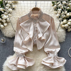 Courtly Beaded Ruffled Shirt