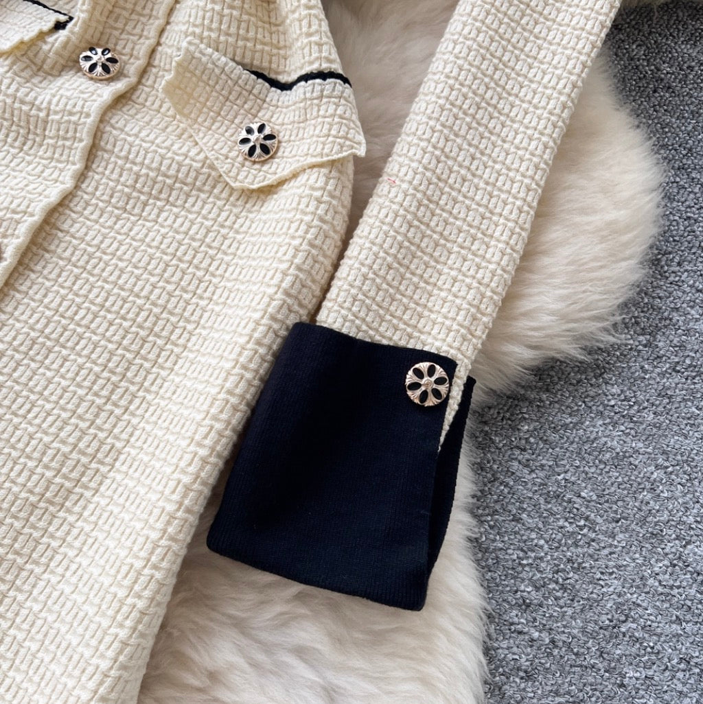 French Style Sweater Dress with Belt