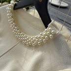 Color-blocking Ruffled Knitted Dress