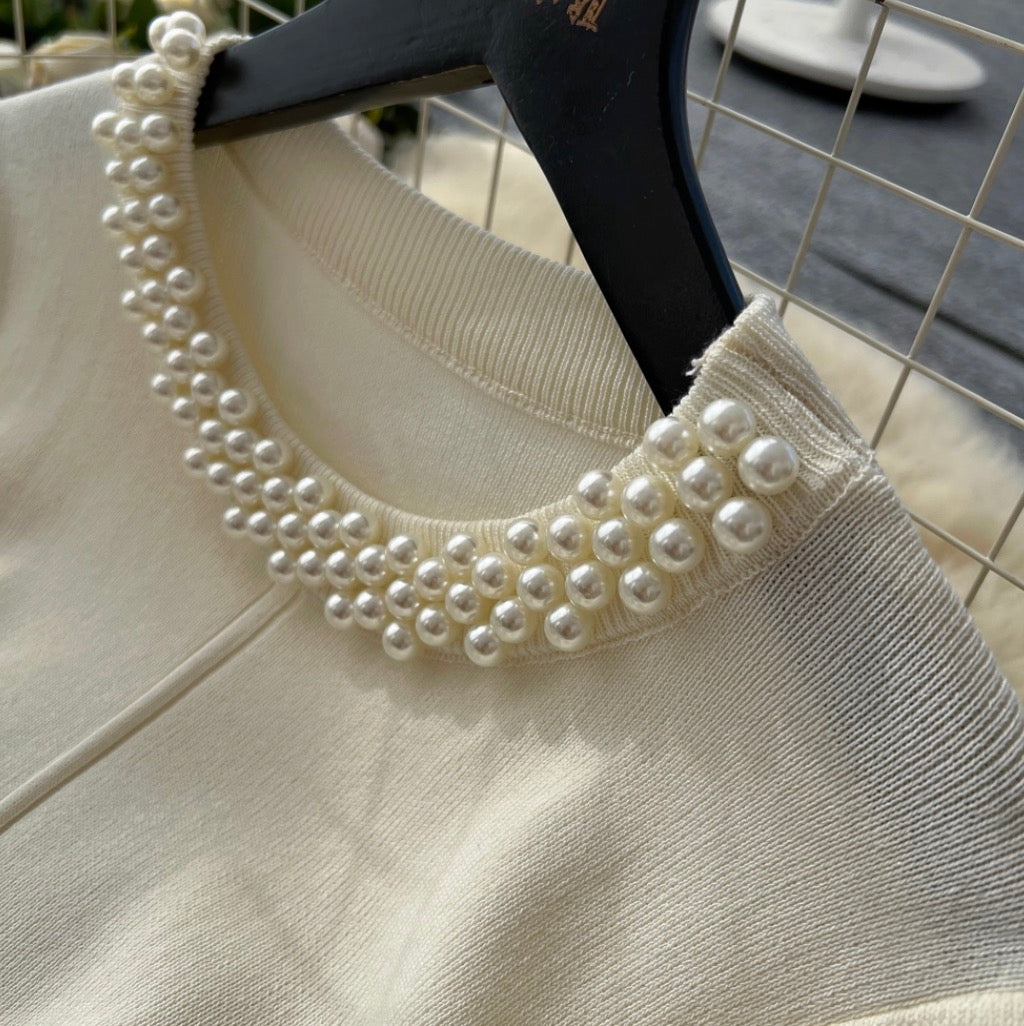 Color-blocking Ruffled Knitted Dress