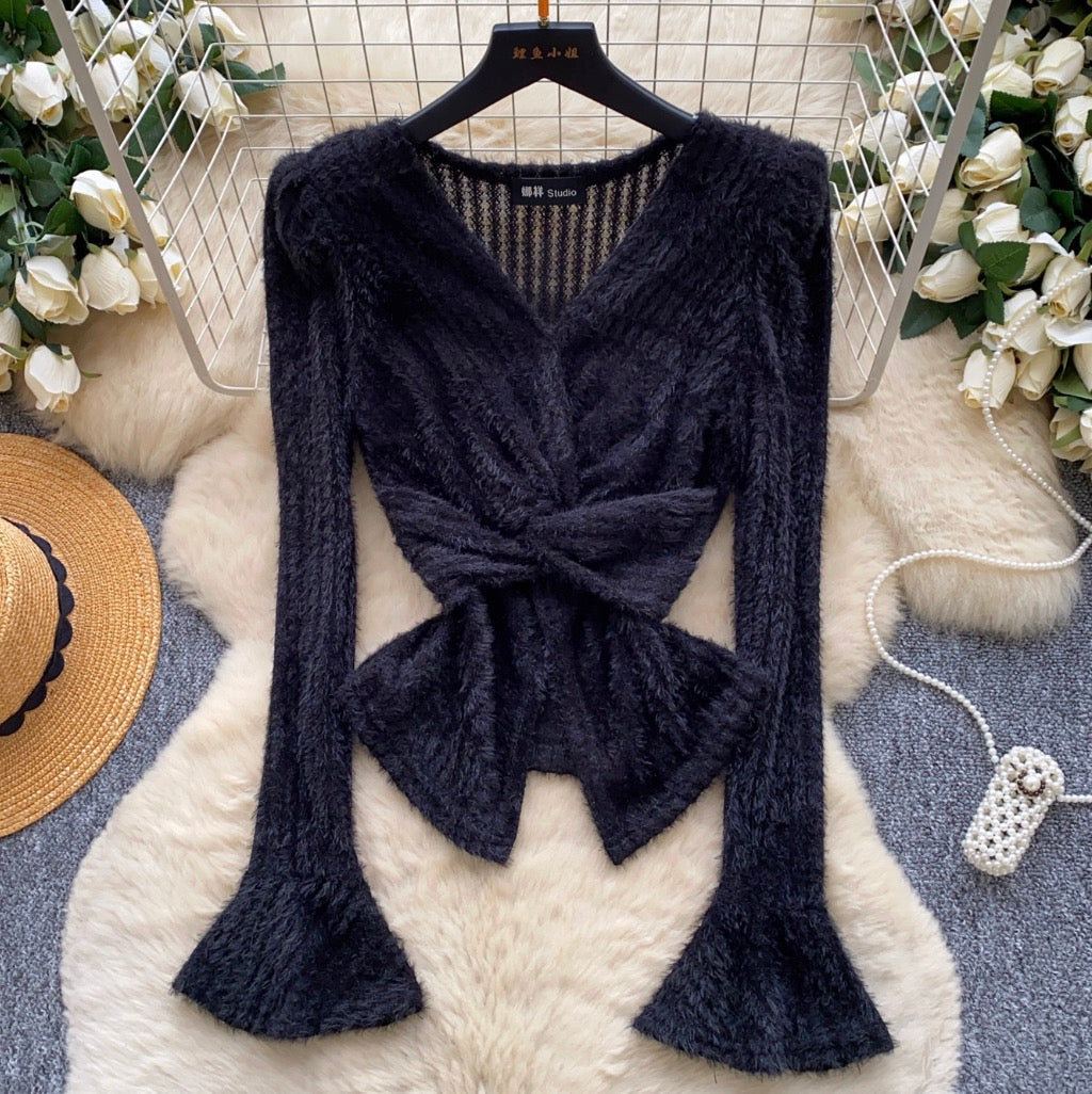 Vintage Knotted Slim-fit Knitwear
