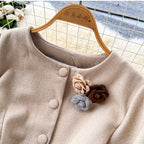 3D Floral Cardigan & Skirt 2Pcs
