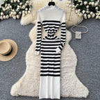 Chic Color-blocking Knit Dress