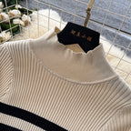 Chic Color-blocking Knit Dress