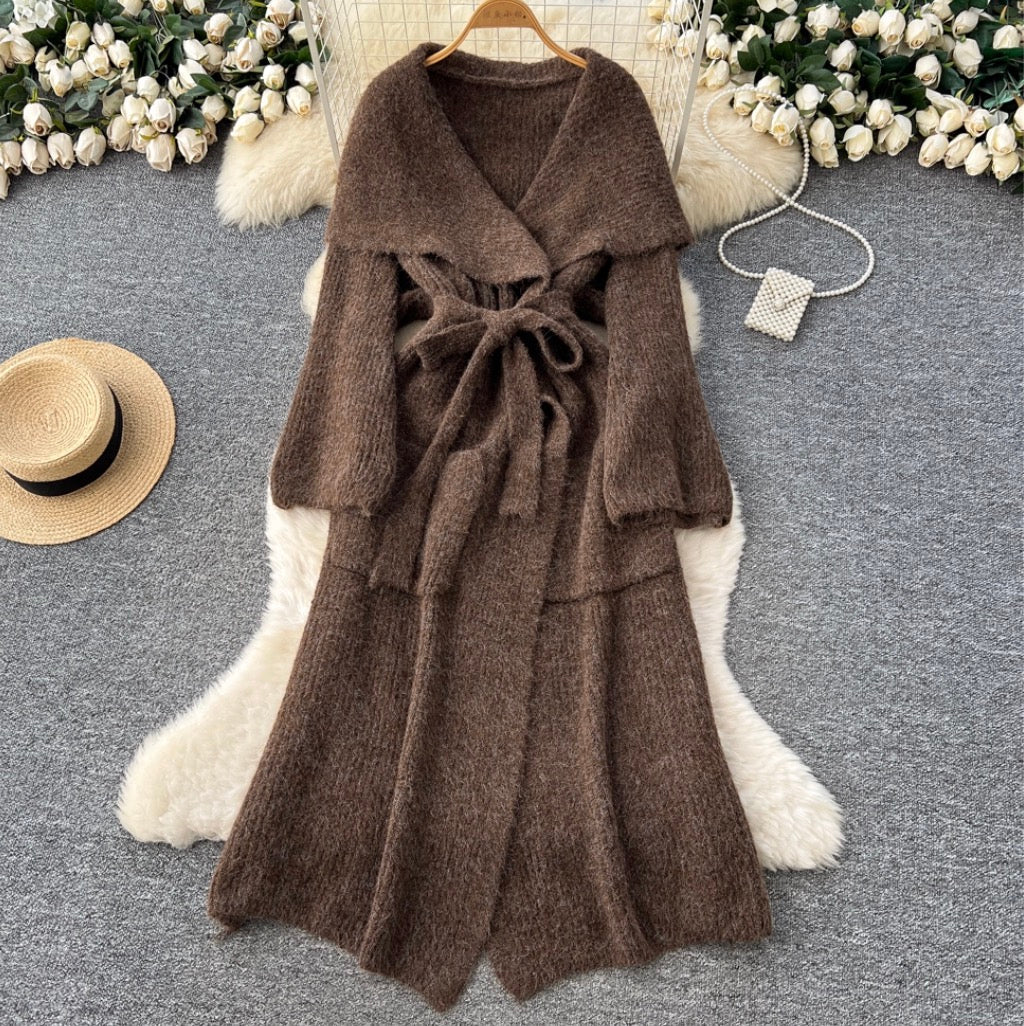 High-end Thermal Solid Color Cardigan