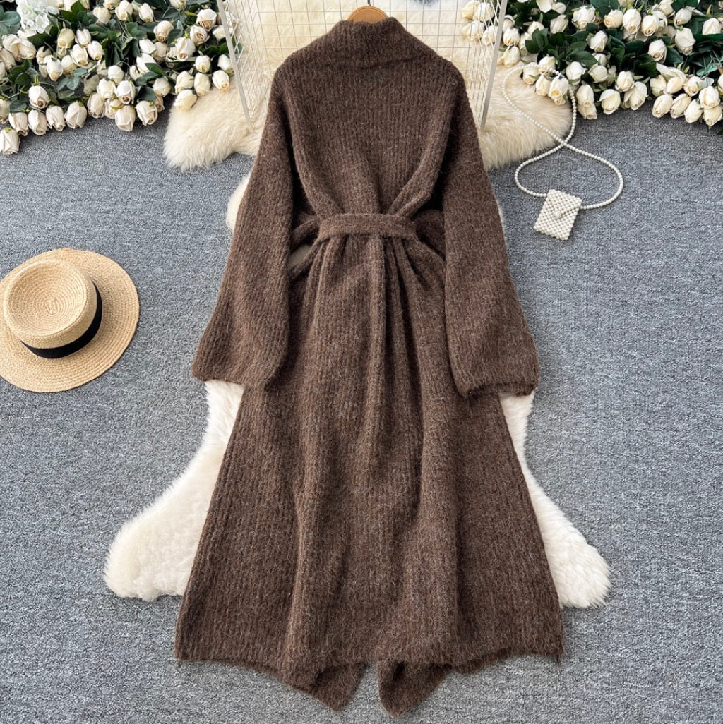 High-end Thermal Solid Color Cardigan