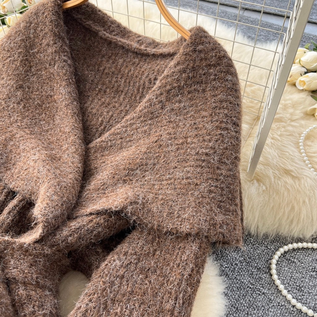High-end Thermal Solid Color Cardigan