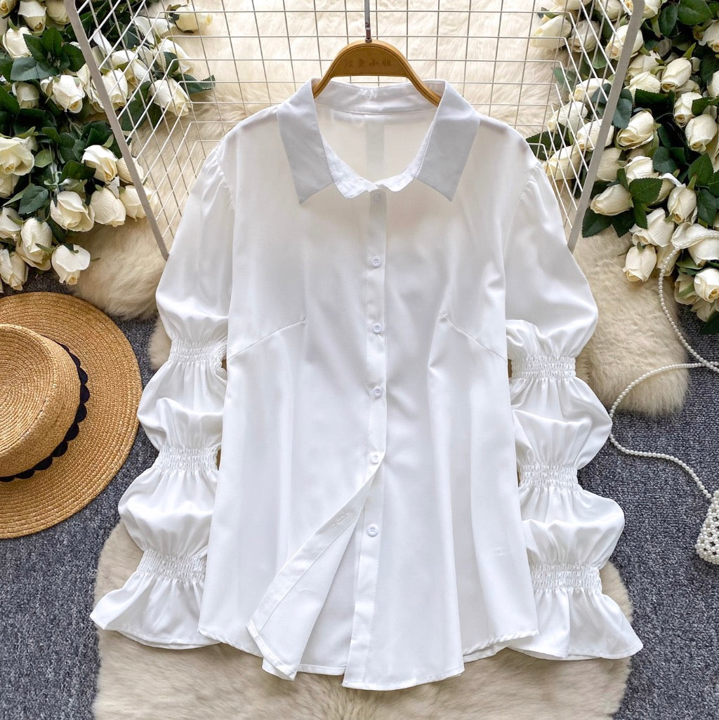 Beaded Knitted Vest & White Shirt