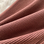 Beaded Long-sleeve Knit Dress