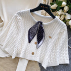 Twisted Cardigan & Sweater 2Pcs