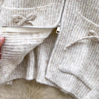 Casual Bow-tie Hooded Thermal Cardigan