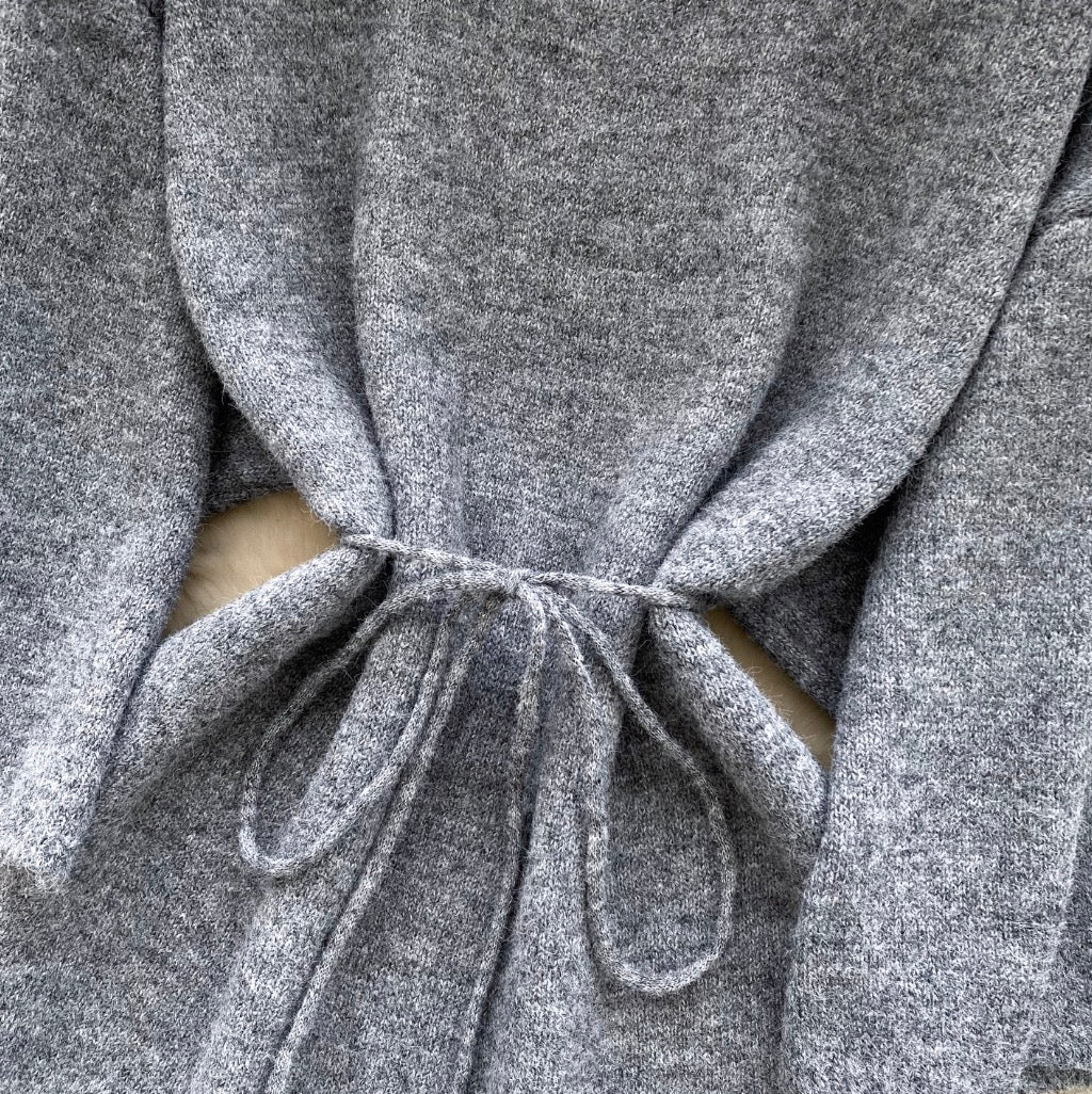 Korean Style Solid Color Knit Dress