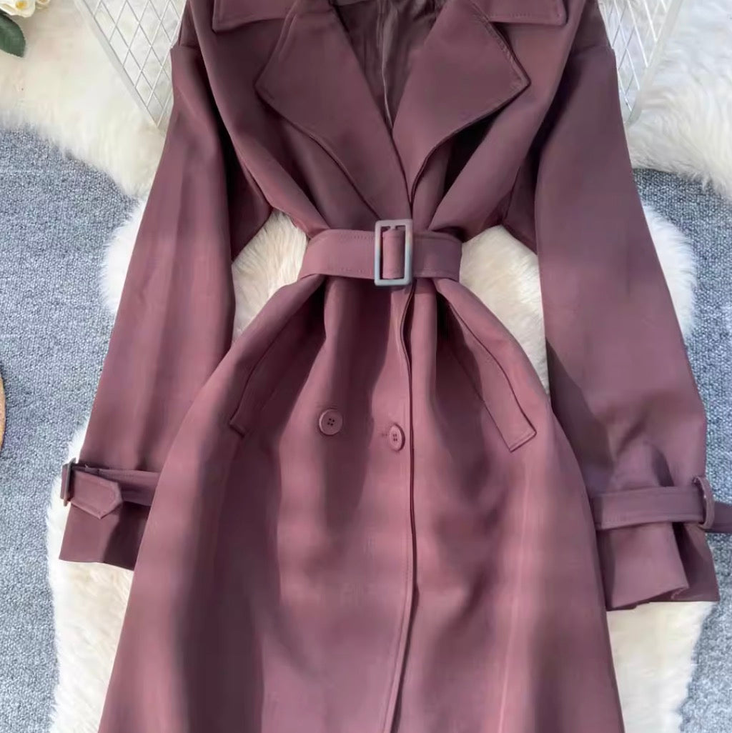 British Style Trench Coat with Belt