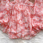 Sweetie Floral Print Puffy Dress