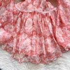 Sweetie Floral Print Puffy Dress