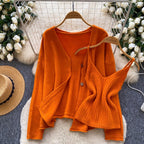 Camisole & Knitted Cardigan 2Pcs