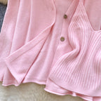 Camisole & Knitted Cardigan 2Pcs