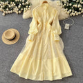 Elegant Lace Patchwork A-line Dress