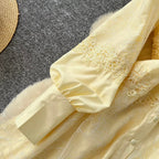 Elegant Lace Patchwork A-line Dress