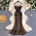 Black Lace Bodycon Slip Dress
