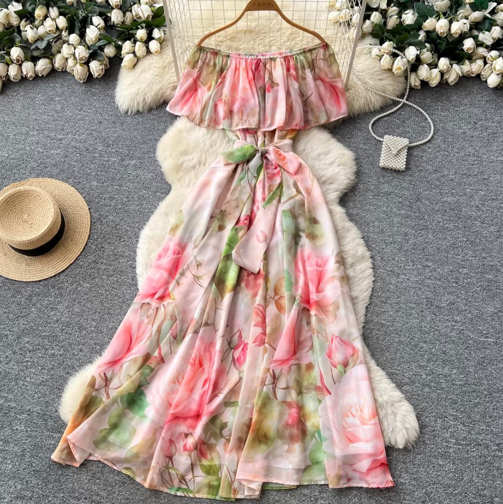 Fairy Off-shoulder Fairy Floral Dress