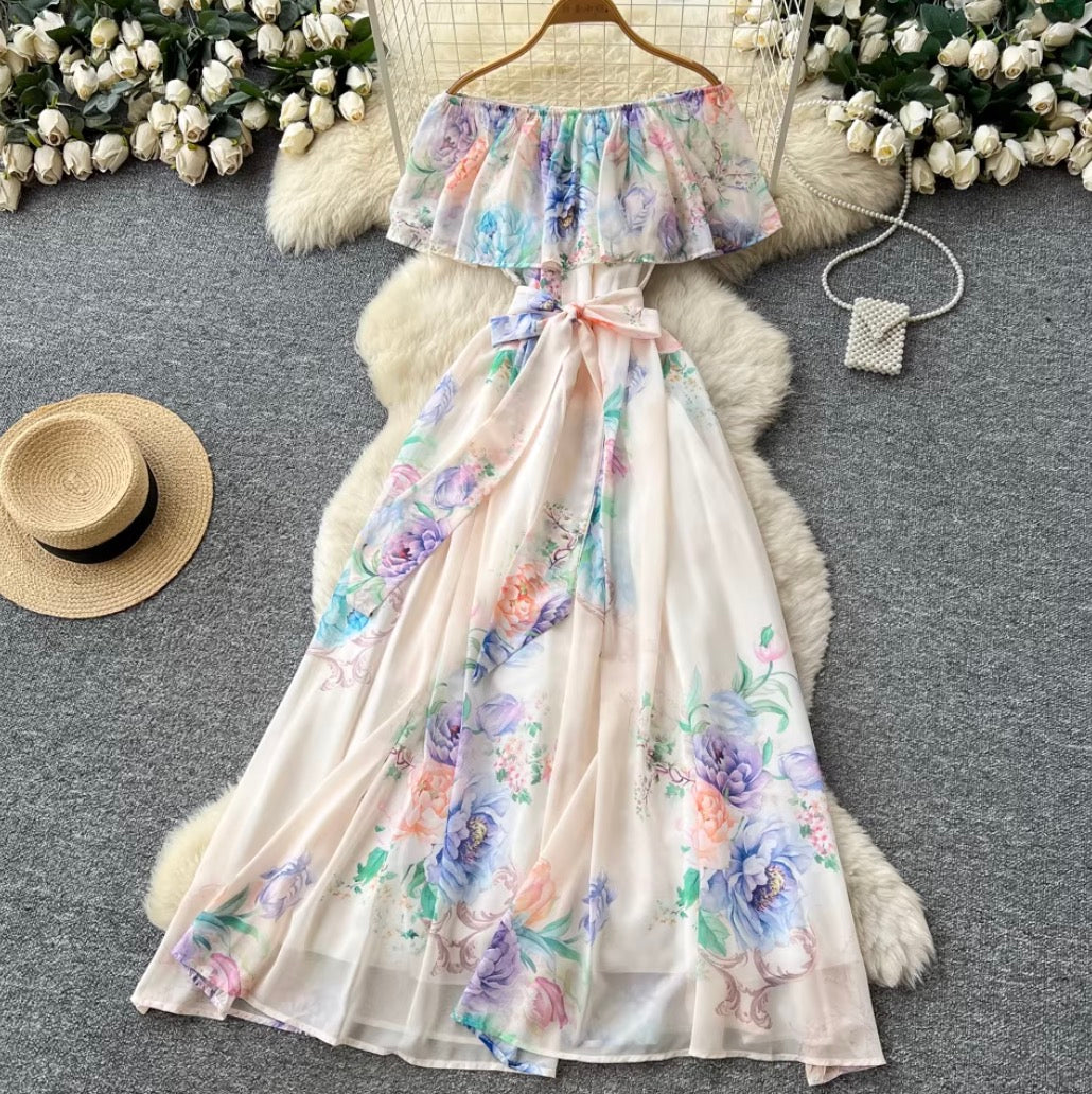 Fairy Off-shoulder Fairy Floral Dress