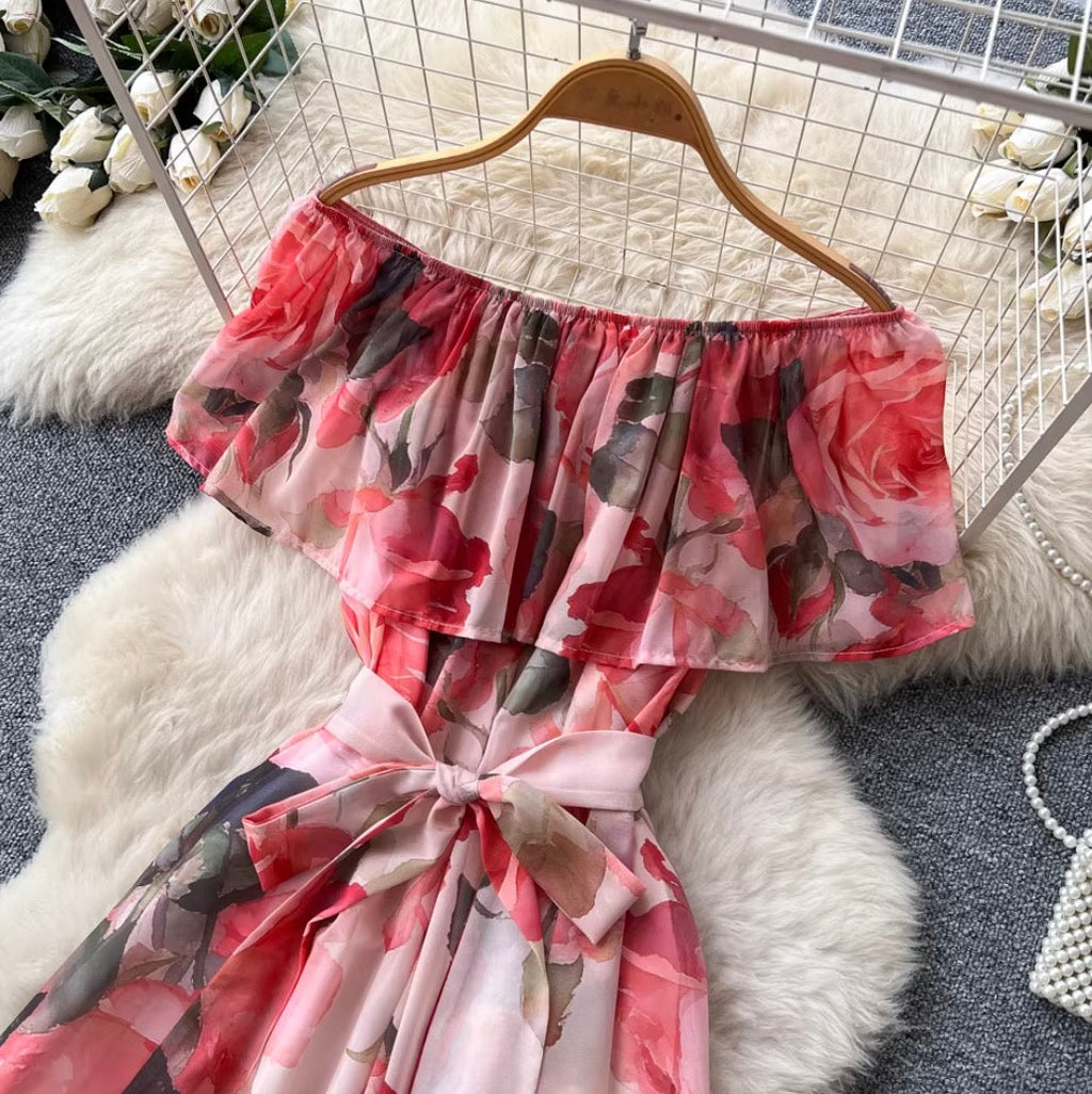 Fairy Off-shoulder Fairy Floral Dress