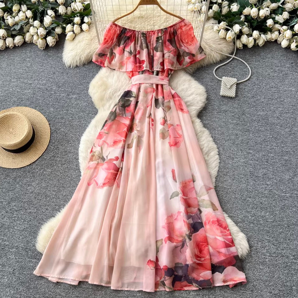 Fairy Off-shoulder Fairy Floral Dress