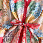 Courtly Floral Print A-line Dress